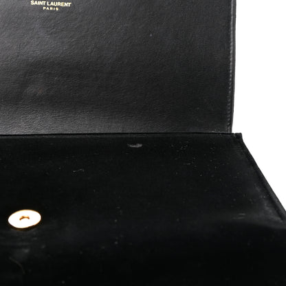 Saint Laurent Velvet Medium Monogram Kate Tassel Shoulder Bag Black 11 of 11