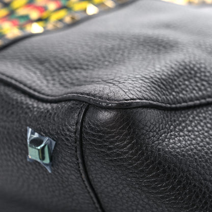 Valentino Garavani Grained Calfskin Jamaica Beaded My Rockstud Tote Black 8 of 17