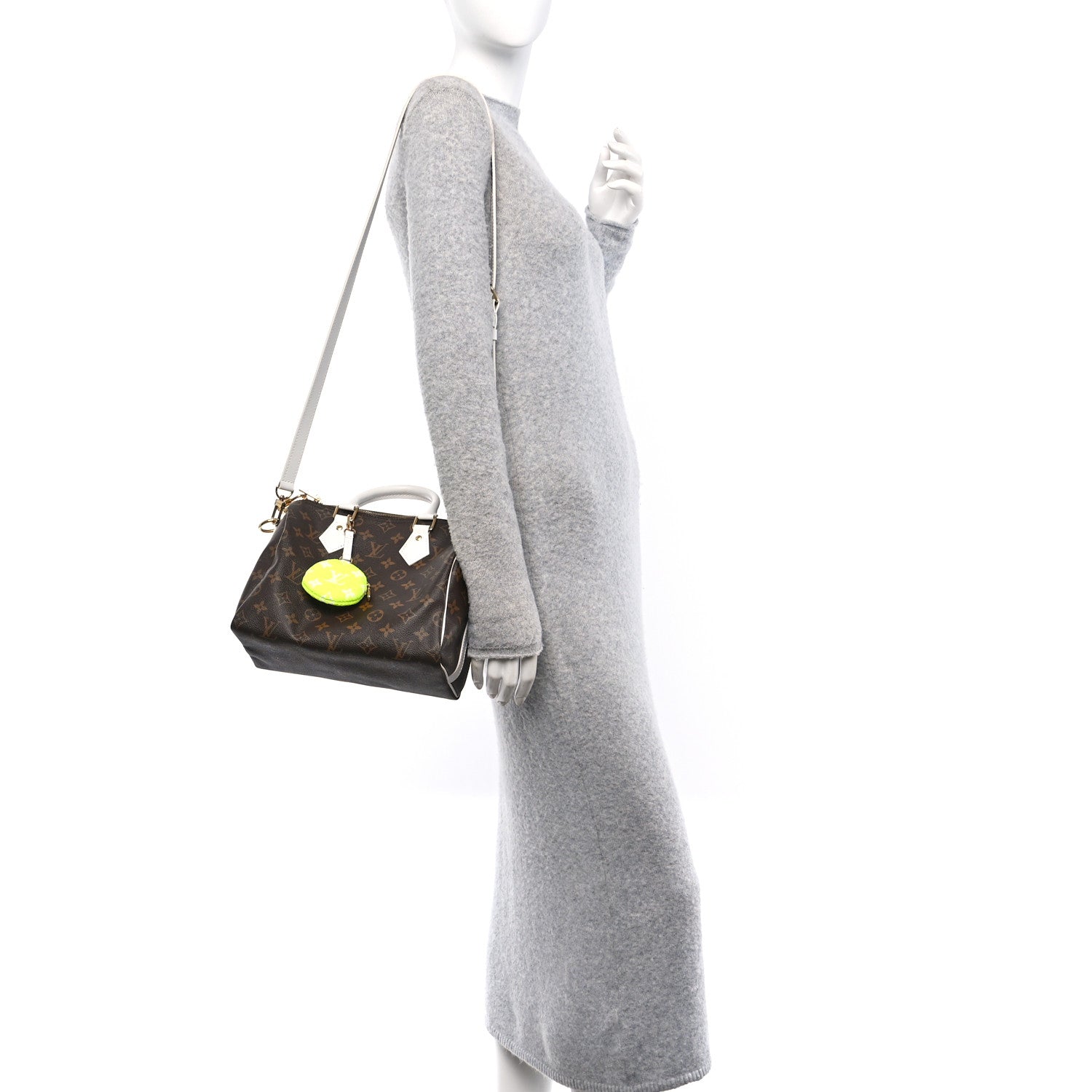 Louis Vuitton Monogram LV Match Speedy Bandouliere 25 White 2 of 9