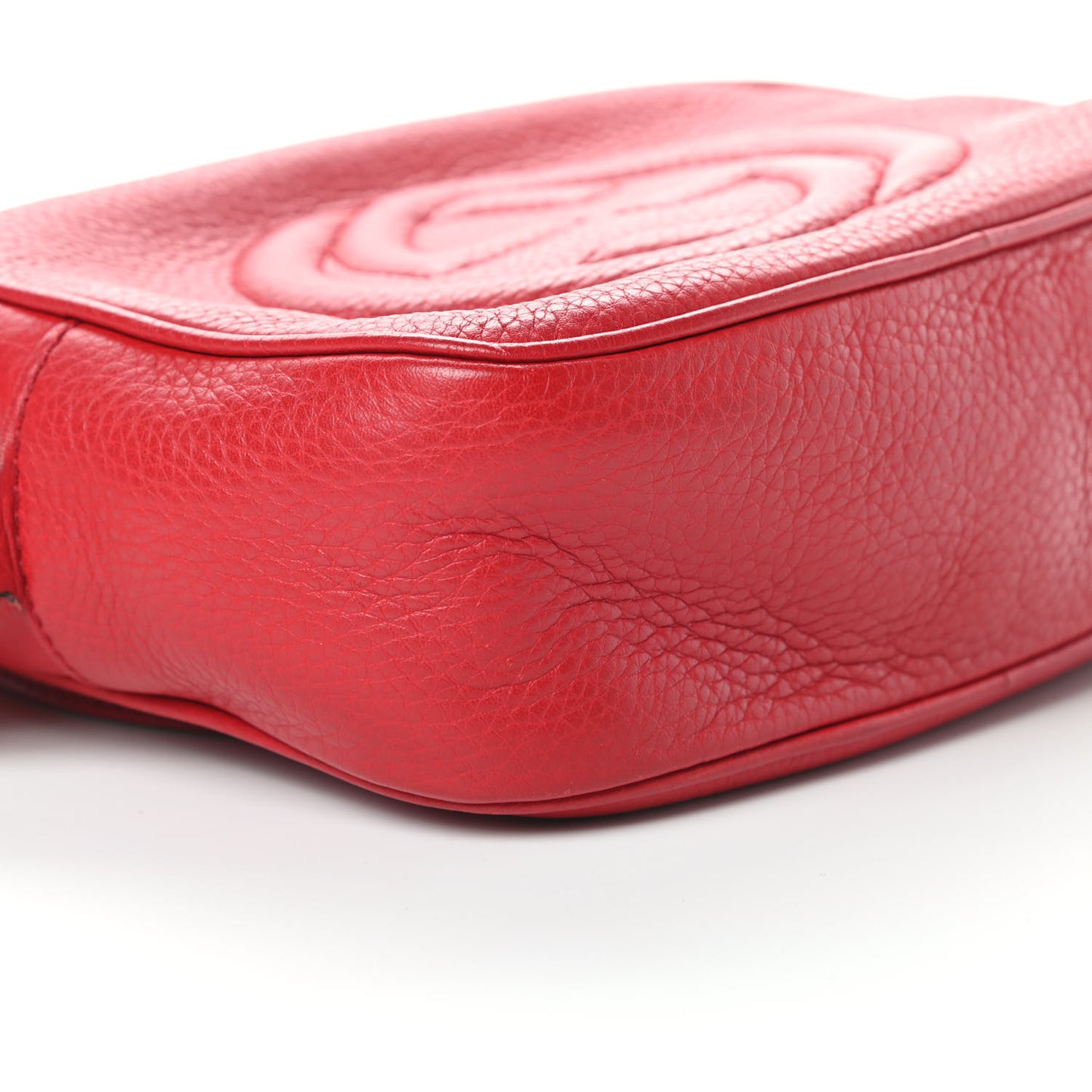 Pebbled Calfskin Small Soho Disco Bag Tabasco Red