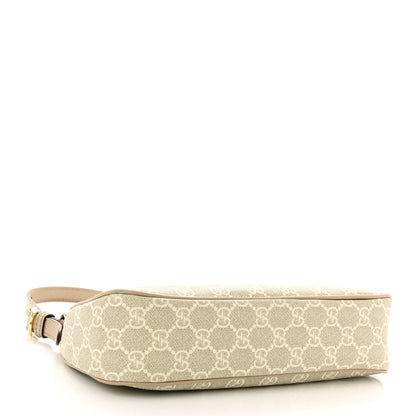 Gucci GG Supreme Monogram Textured Dollar Calfskin Small Ophidia Hobo Beige Mystic White Oatmeal 4 of 10