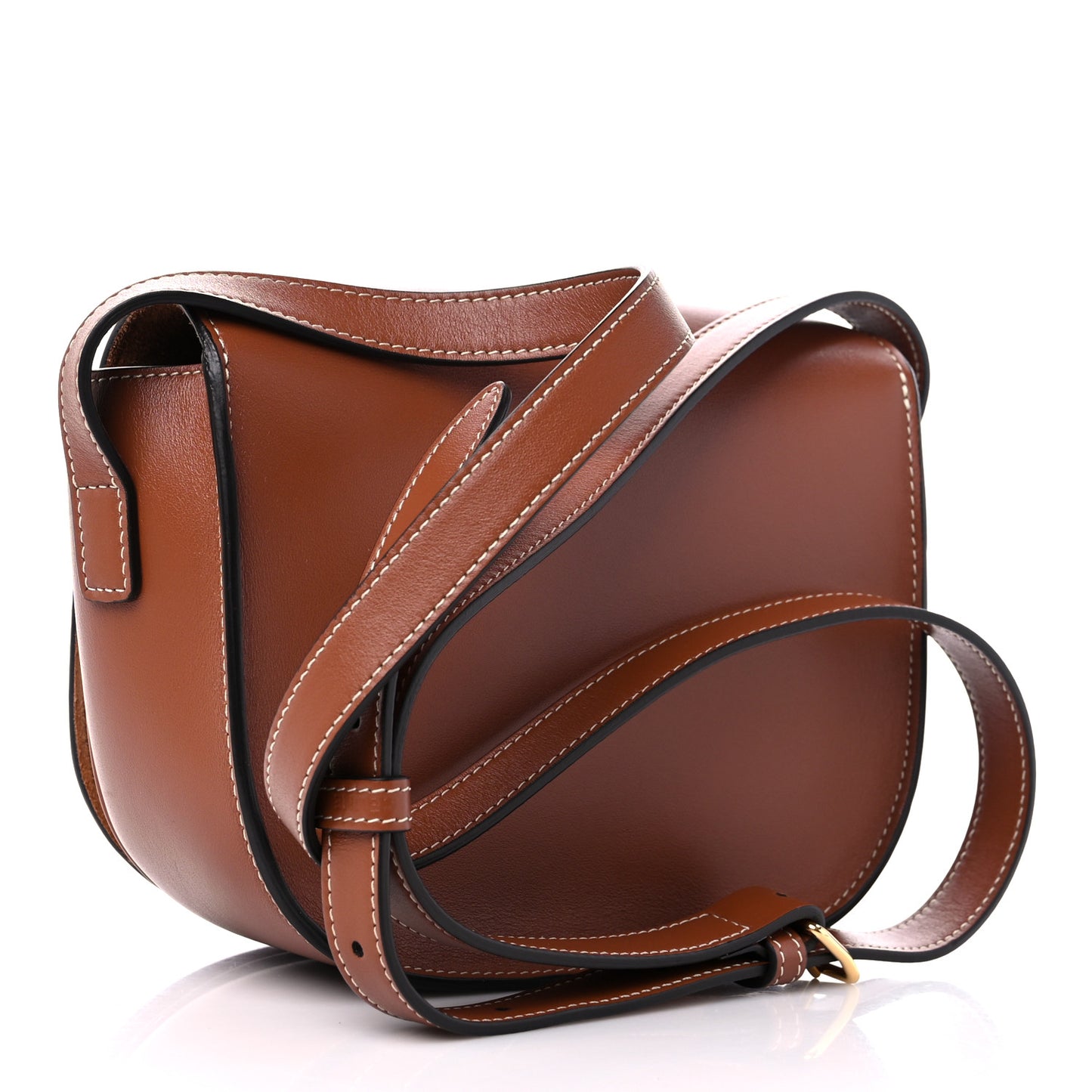 Smooth Calfskin Cuir Triomphe Folco Crossbody Bag Tan
