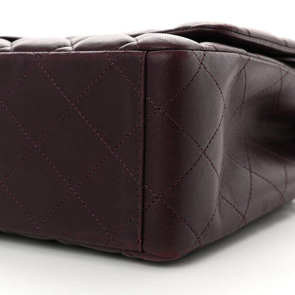 Chanel Lambskin Quilted Maxi Double Flap Plum 10 of 11