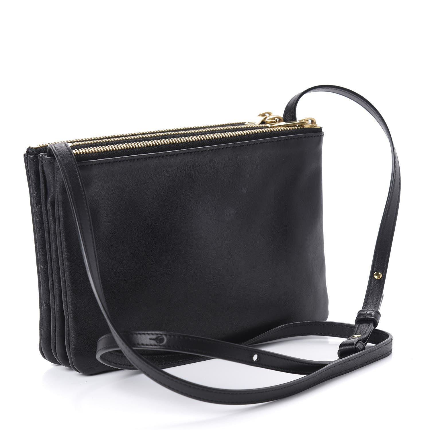 Celine Lambskin Small Trio Crossbody Bag Black 3 of 9