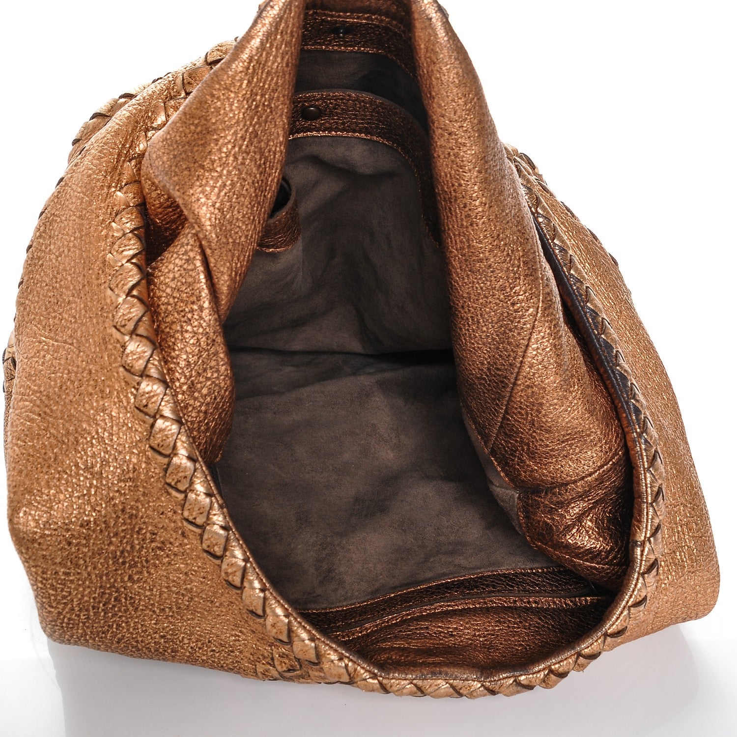 Bottega Veneta Metallic Cervo Deerskin Large Hobo Rame Ossidato 6 of 7