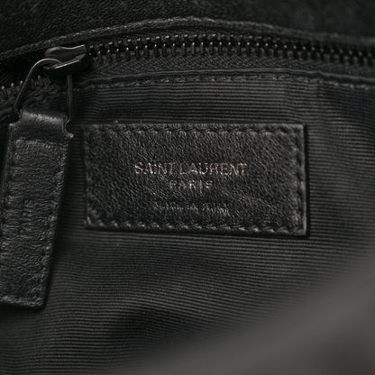 Saint Laurent Lambskin Quilted Monogram Monochrome Small Loulou Puffer Chain Satchel Black 6 of 11