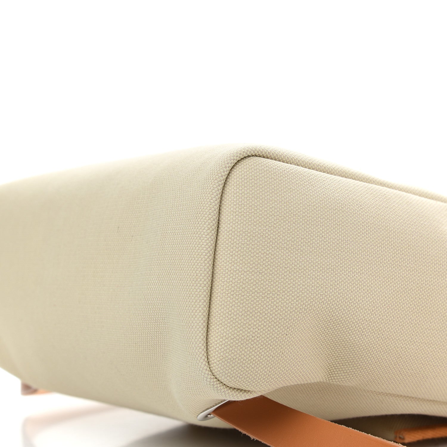 Hermes Military Toile Vache Hunter Herbag a Dos Zip Retourne Beton Naturel Sable 10 of 11