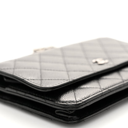 Chanel Caviar Quilted Wallet On Chain WOC Black 10 of 12