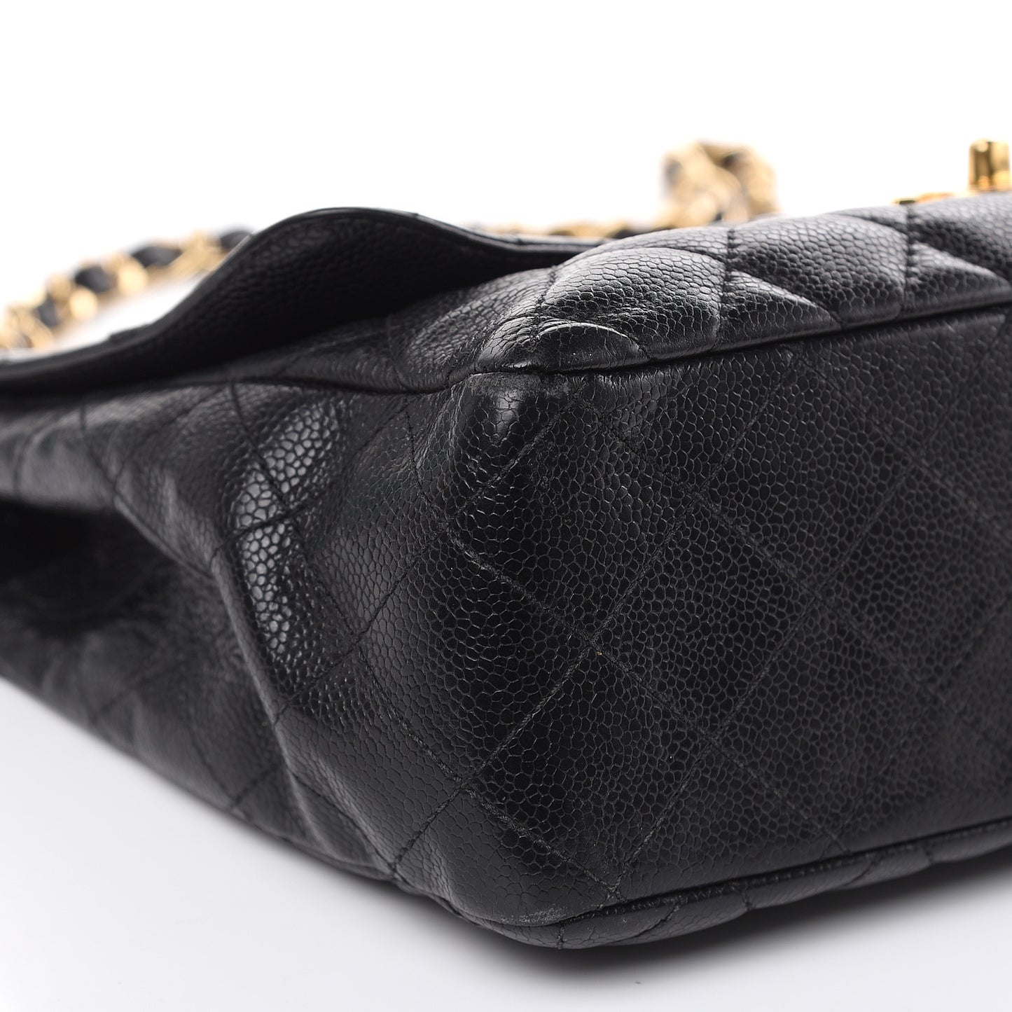 Caviar Quilted Jumbo Single Flap Black
