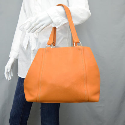 Prada Vitello Daino Leather Tote Orange 2 of 11