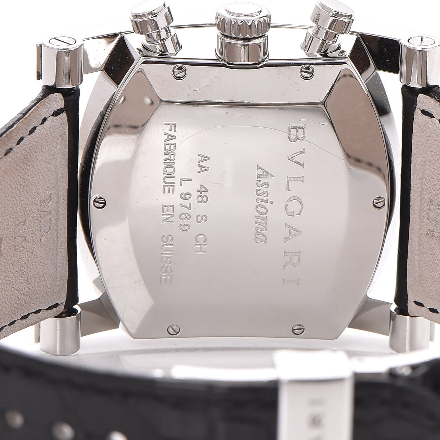 Stainless Steel Alligator 38mm Assioma Chronograph Automatic Watch Black