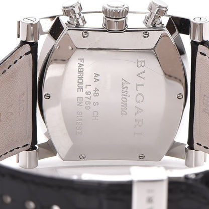 Bulgari Stainless Steel Alligator 38mm Assioma Chronograph Automatic Watch Black 5 of 8