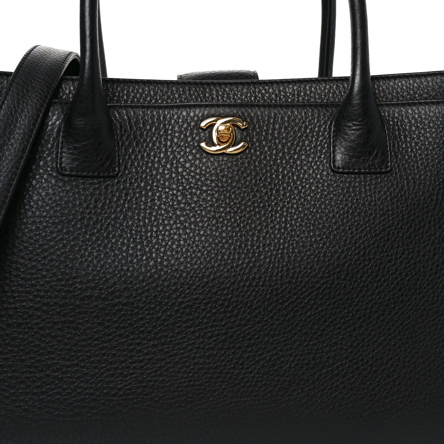 Chanel Calfskin Cerf Executive Shopper Tote Black 8 of 10