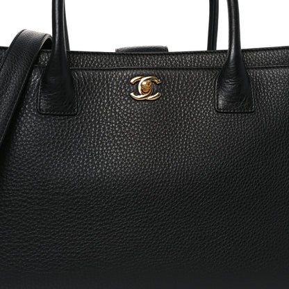 Chanel Calfskin Cerf Executive Shopper Tote Black 8 of 10