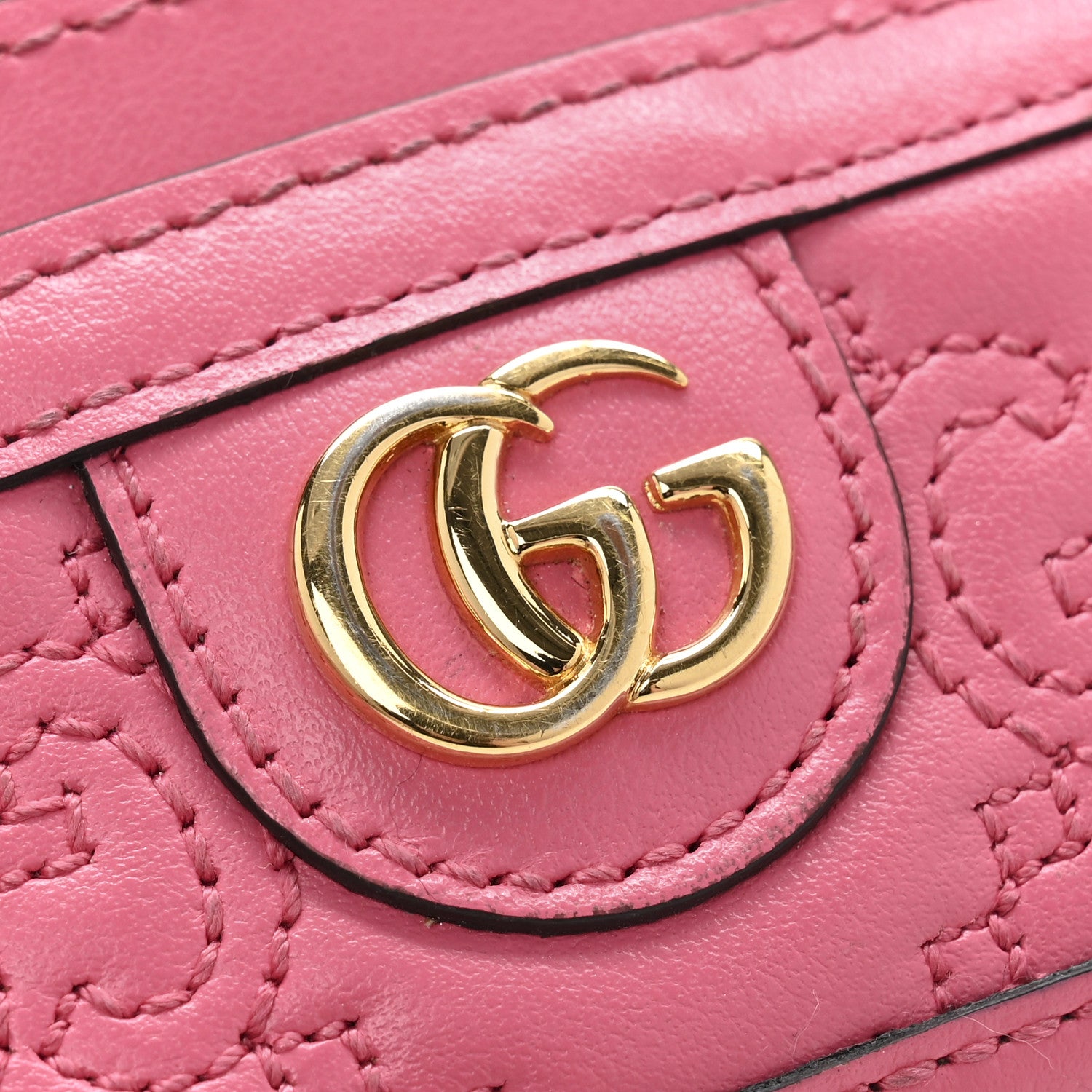 Gucci Calfskin GG Matelasse Card Holder Pink 7 of 9