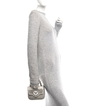 Versace Satin Crystal Studded Mini La Medusa Bag White 2 of 9