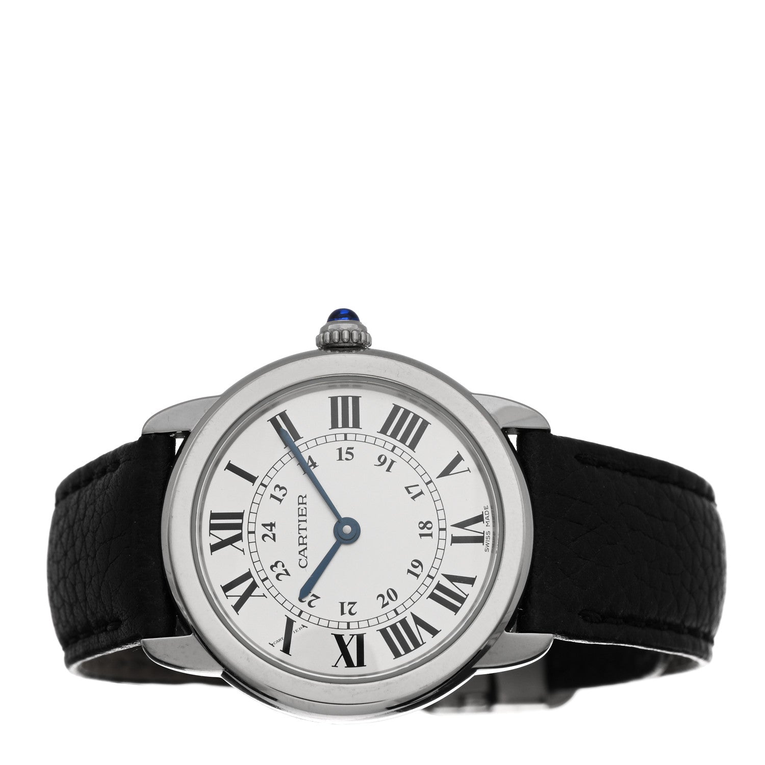 Cartier Stainless Steel Calfskin 29mm Ronde Solo Quartz Watch 2 of 5
