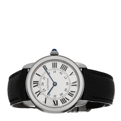 Cartier Stainless Steel Calfskin 29mm Ronde Solo Quartz Watch 2 of 5