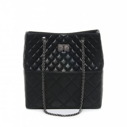 Chanel Iridescent Calfskin Reissue 2.55 Tote Black 1 of 8