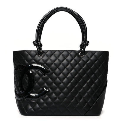 Chanel Calfskin Quilted Large Cambon Tote Black 1 of 11
