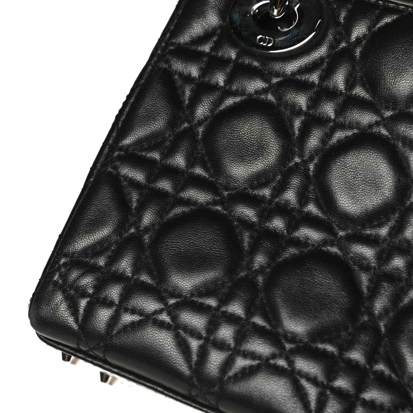 Lambskin Cannage Mini Lady Dior Black