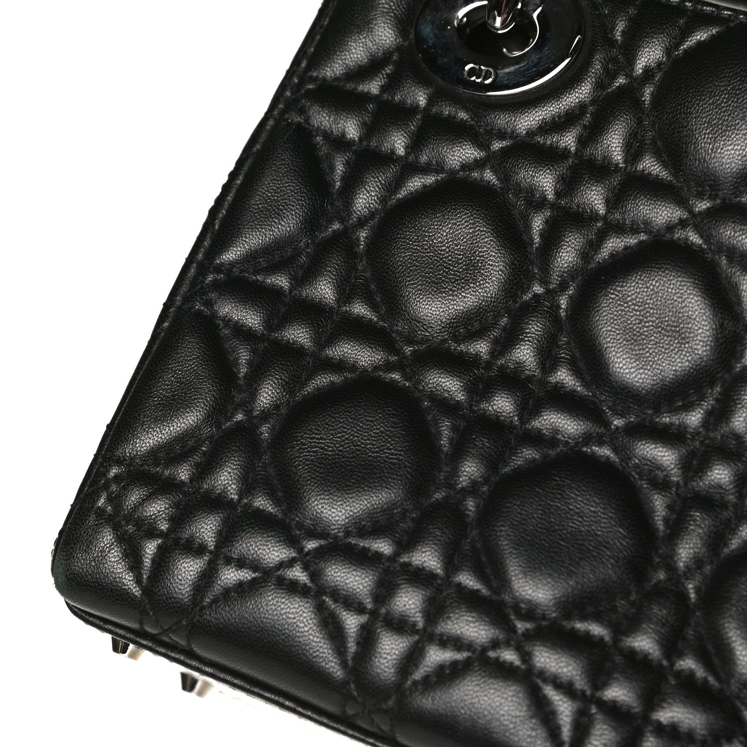 Christian Dior Lambskin Cannage Mini Lady Dior Black 14 of 15
