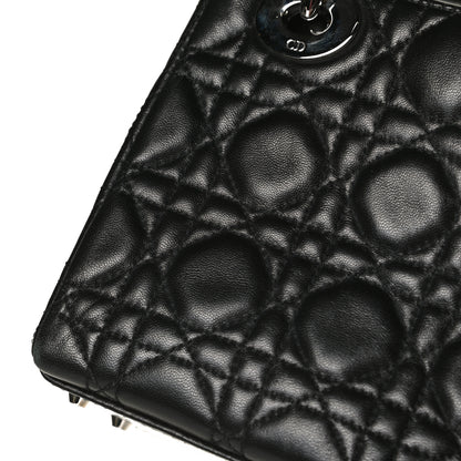 Christian Dior Lambskin Cannage Mini Lady Dior Black 14 of 15