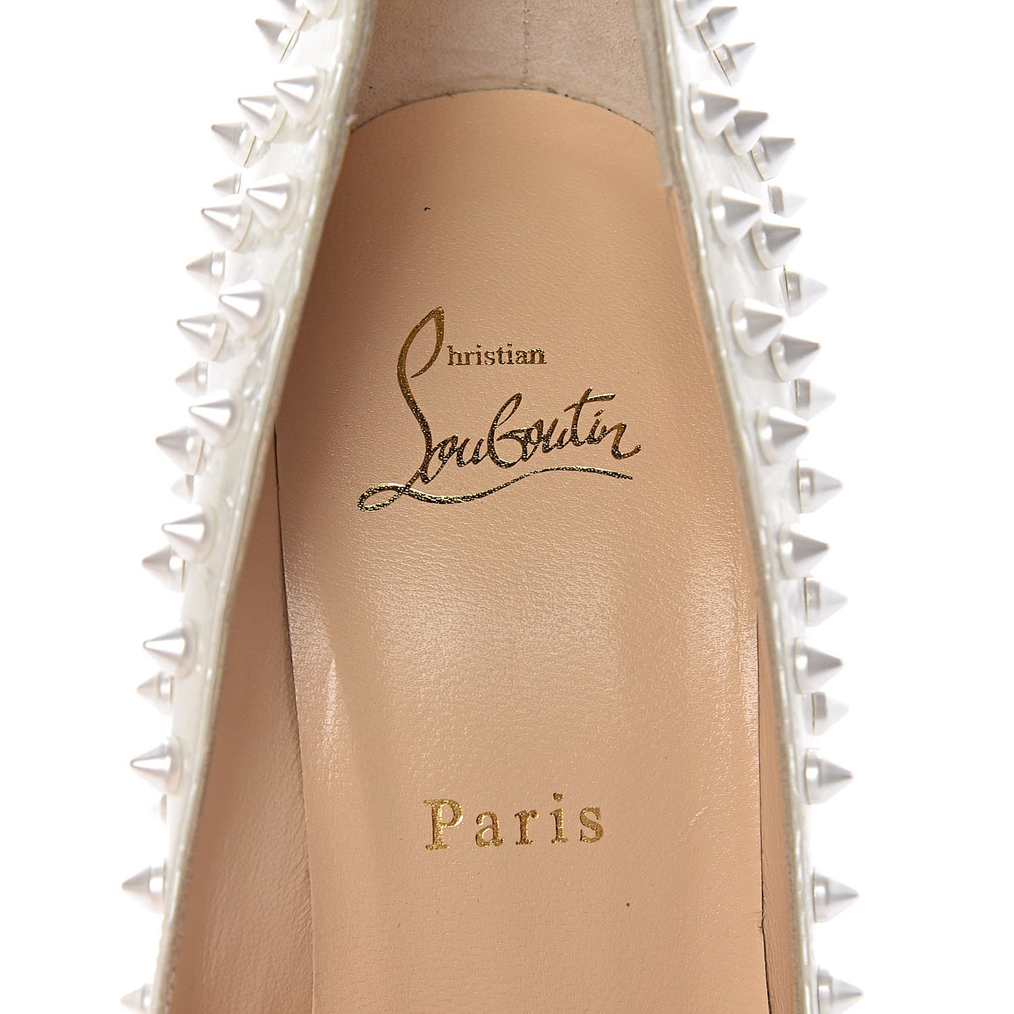 Patent Follies Spikes 100 Pumps 39.5 White