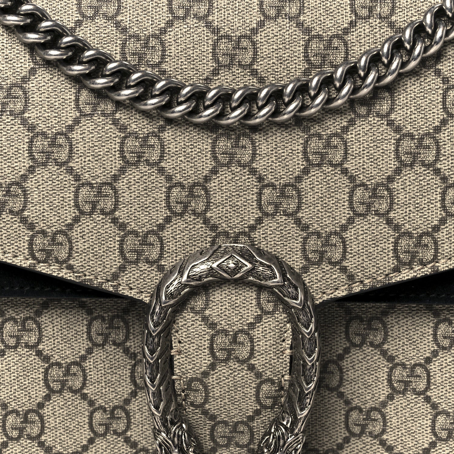 Gucci GG Supreme Monogram Medium Dionysus Shoulder Bag Black 8 of 11