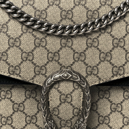 Gucci GG Supreme Monogram Medium Dionysus Shoulder Bag Black 8 of 11