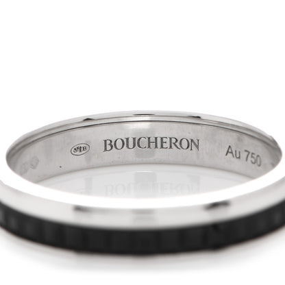 Boucheron 18K White Gold PVD Quatre Black Edition Wedding Band Ring 56 7.5 4 of 5