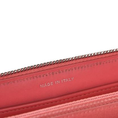 Chanel Patent Calfskin Quilted Large Gusset Zip Around Wallet Pink 9 of 11
