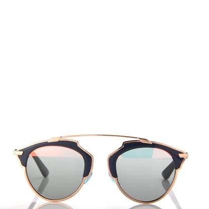 Christian Dior Mirrored So Real Sunglasses Rose Gold Blue 3 of 9