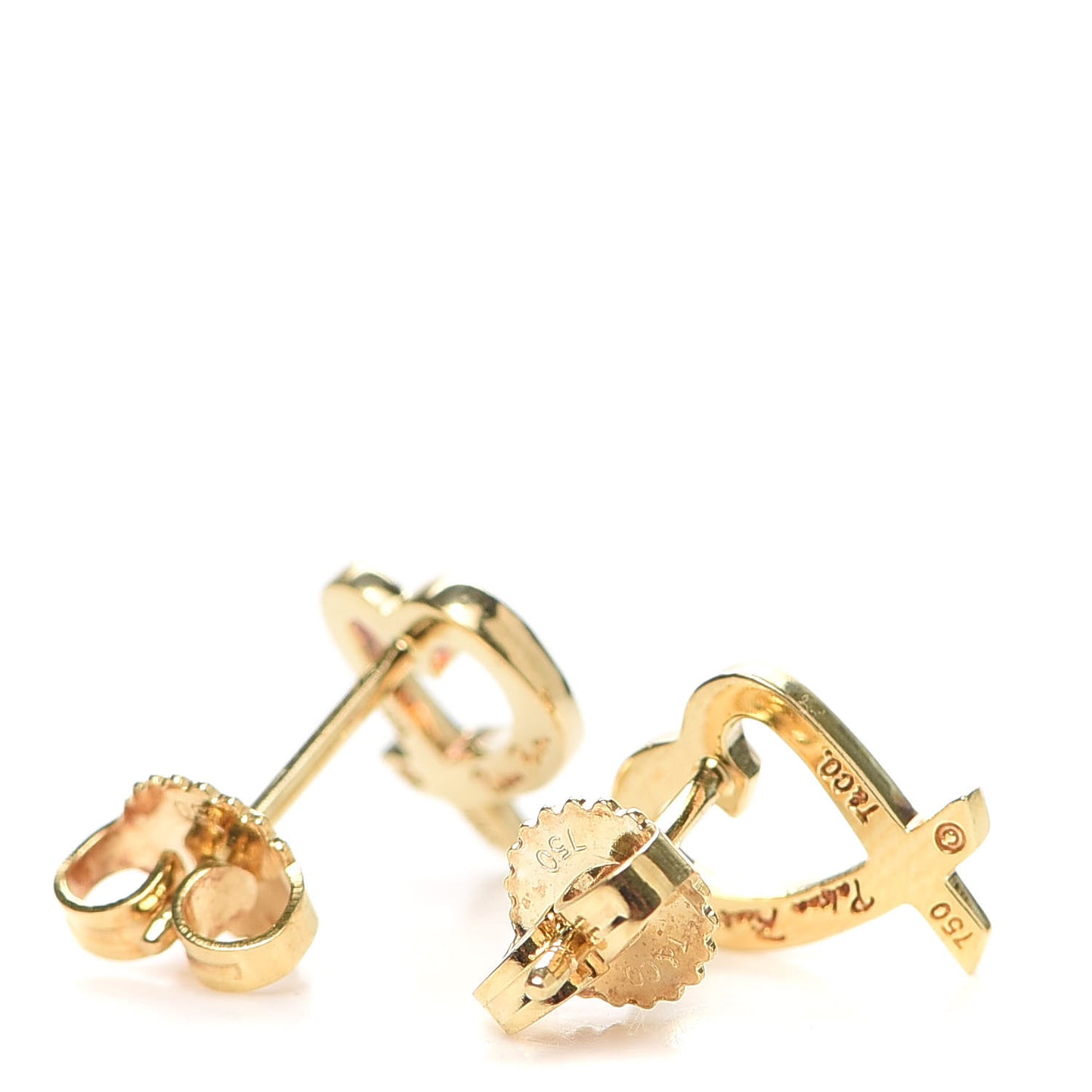 18K Yellow Gold Mini Paloma Picasso Loving Heart Earrings