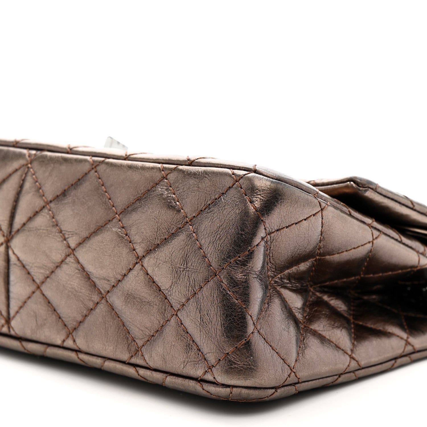 Chanel Metallic Aged Calfskin Quilted 2.55 Reissue 226 Flap Bronze 10 of 11