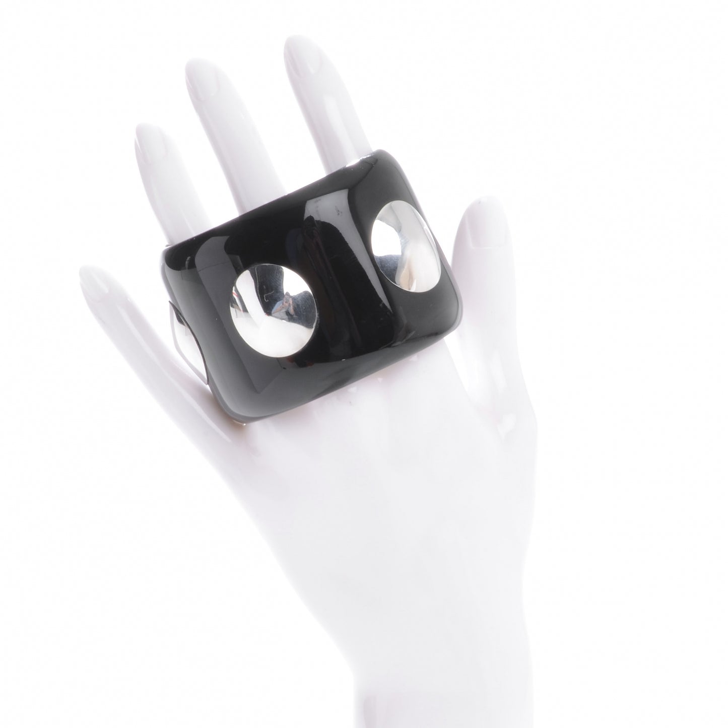 Horn Sterling Silver Cuff PM Black