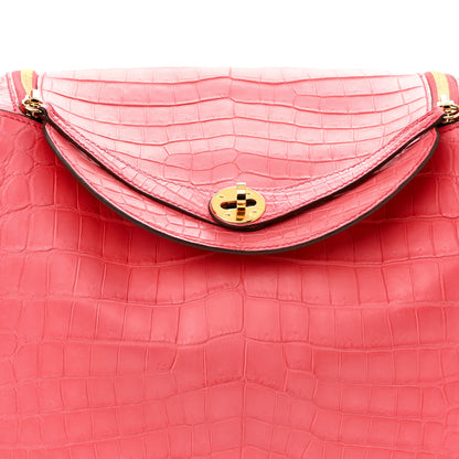 Hermes Matte Niloticus Crocodile Lindy 30 Bougainvillier 7 of 10