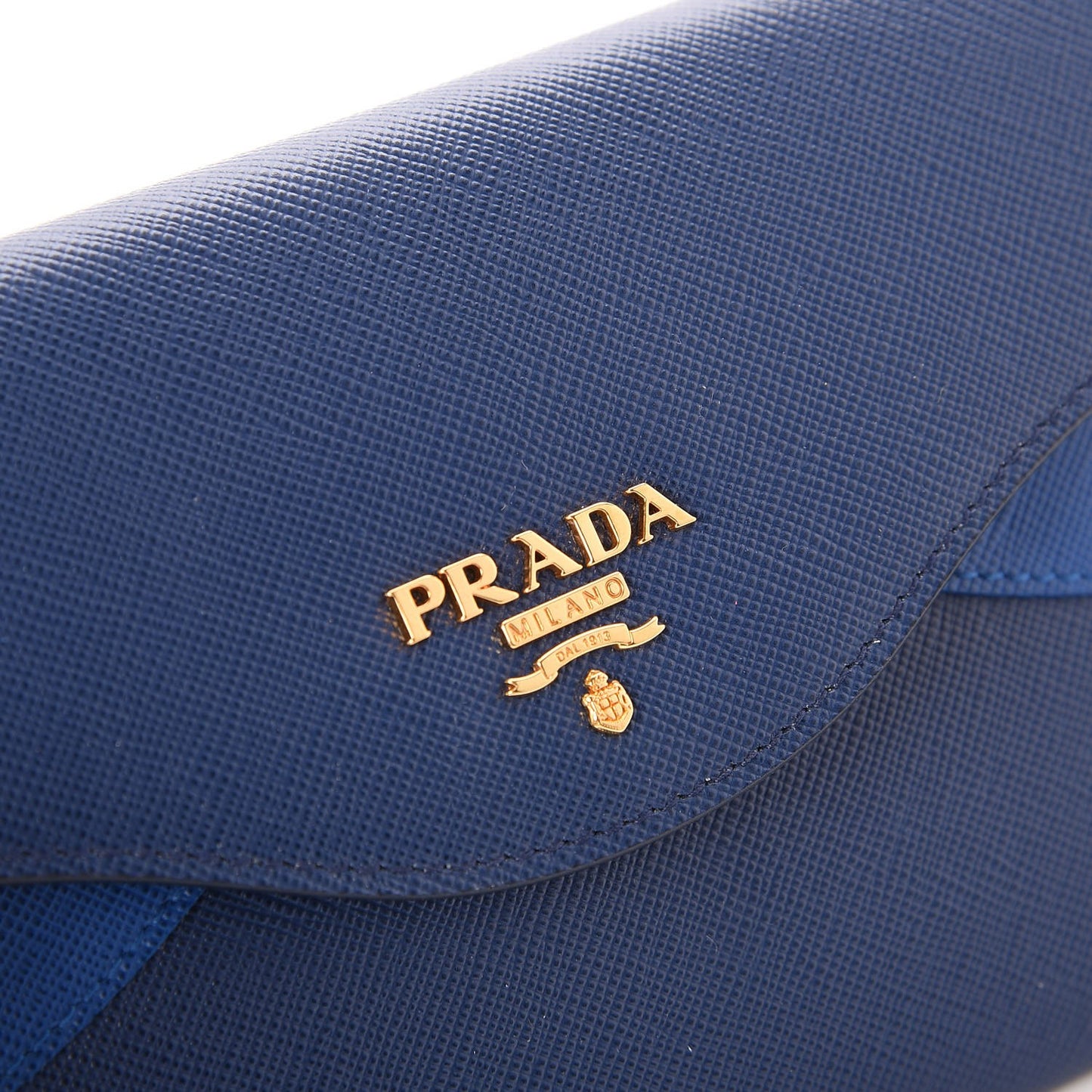 Saffiano Bi-Color Envelope Wallet Bluette Azzurro