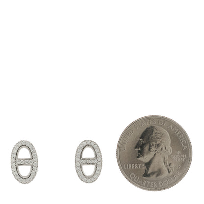 Hermes 18K White Gold Diamond New Farandole Earrings 2 of 5