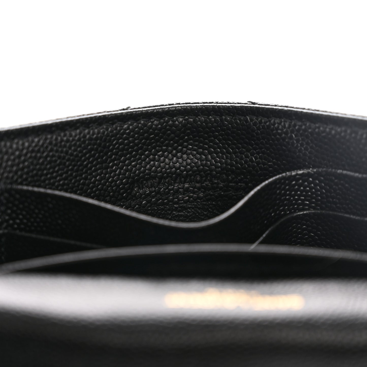 Grain De Poudre Matelasse Chevron Small Monogram Envelope Wallet Black