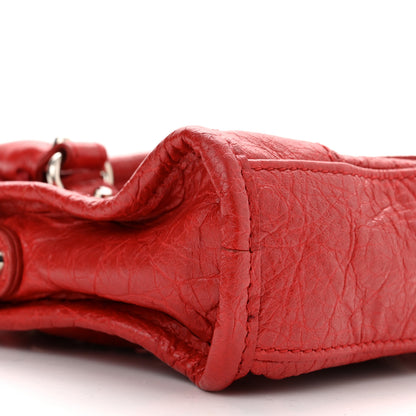 Balenciaga Agneau Classic Silver Hardware Nano City Rouge Groseille 9 of 10