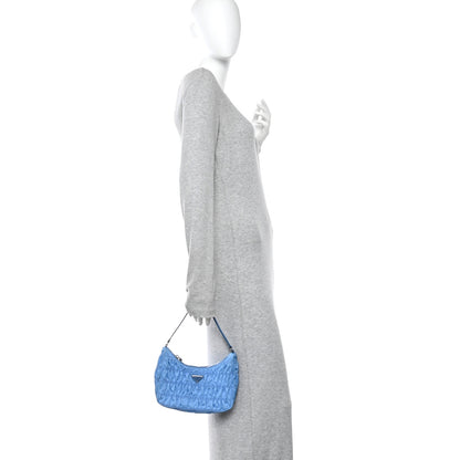 Prada Tessuto Nylon Gaufre Shoulder Bag Pervinca 2 of 11