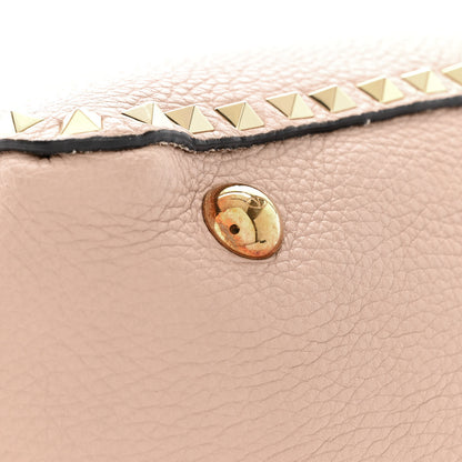 Valentino Garavani Pebbled Calfskin Medium Rockstud Tote Poudre 12 of 15