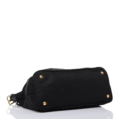 Prada Tessuto Nylon Soft Calf Tote Black 7 of 53
