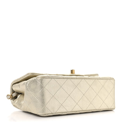 Chanel Metallic Lambskin Quilted Mini Rectangular Flap Gold 4 of 10