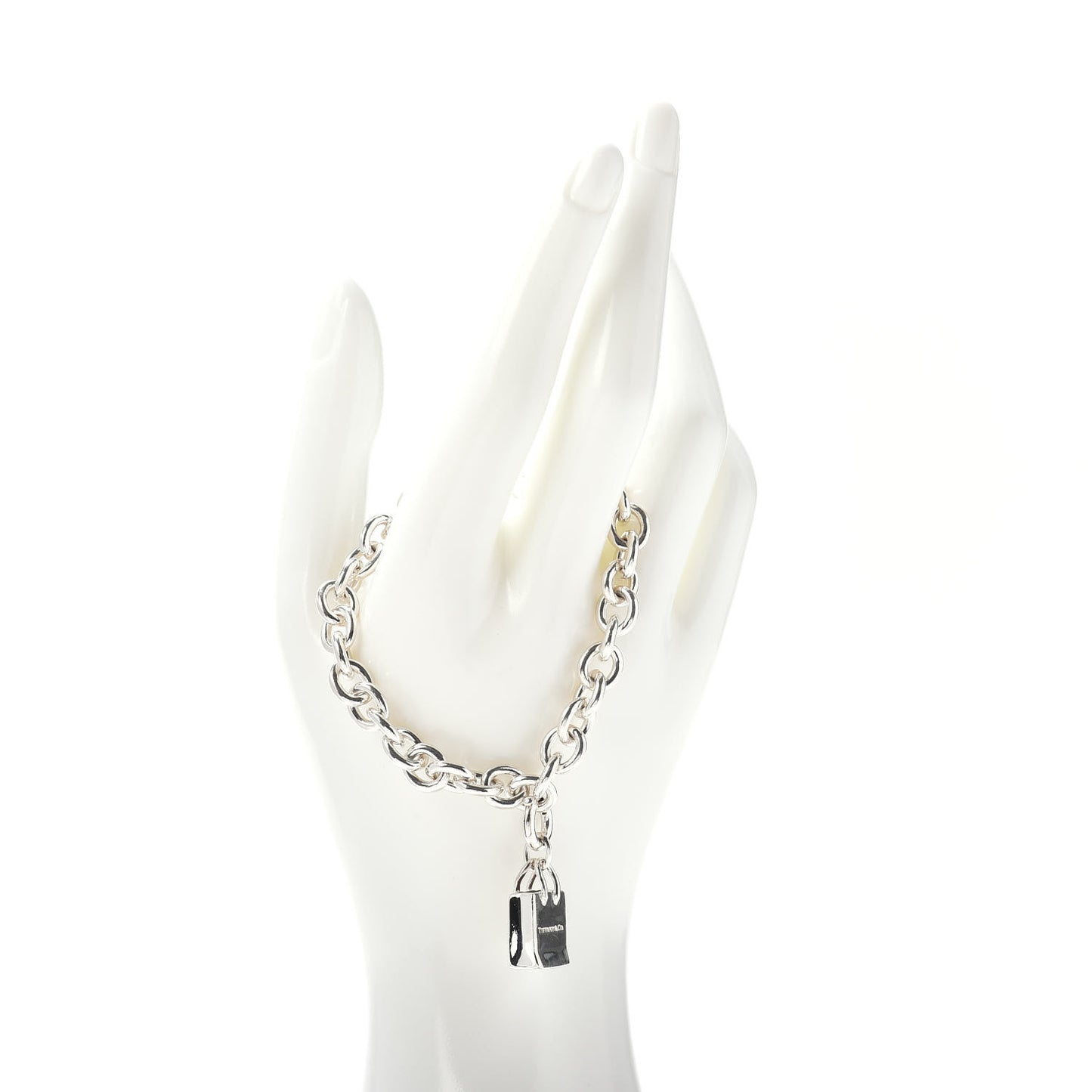 Sterling Silver Shopping Bag Charm Bracelet