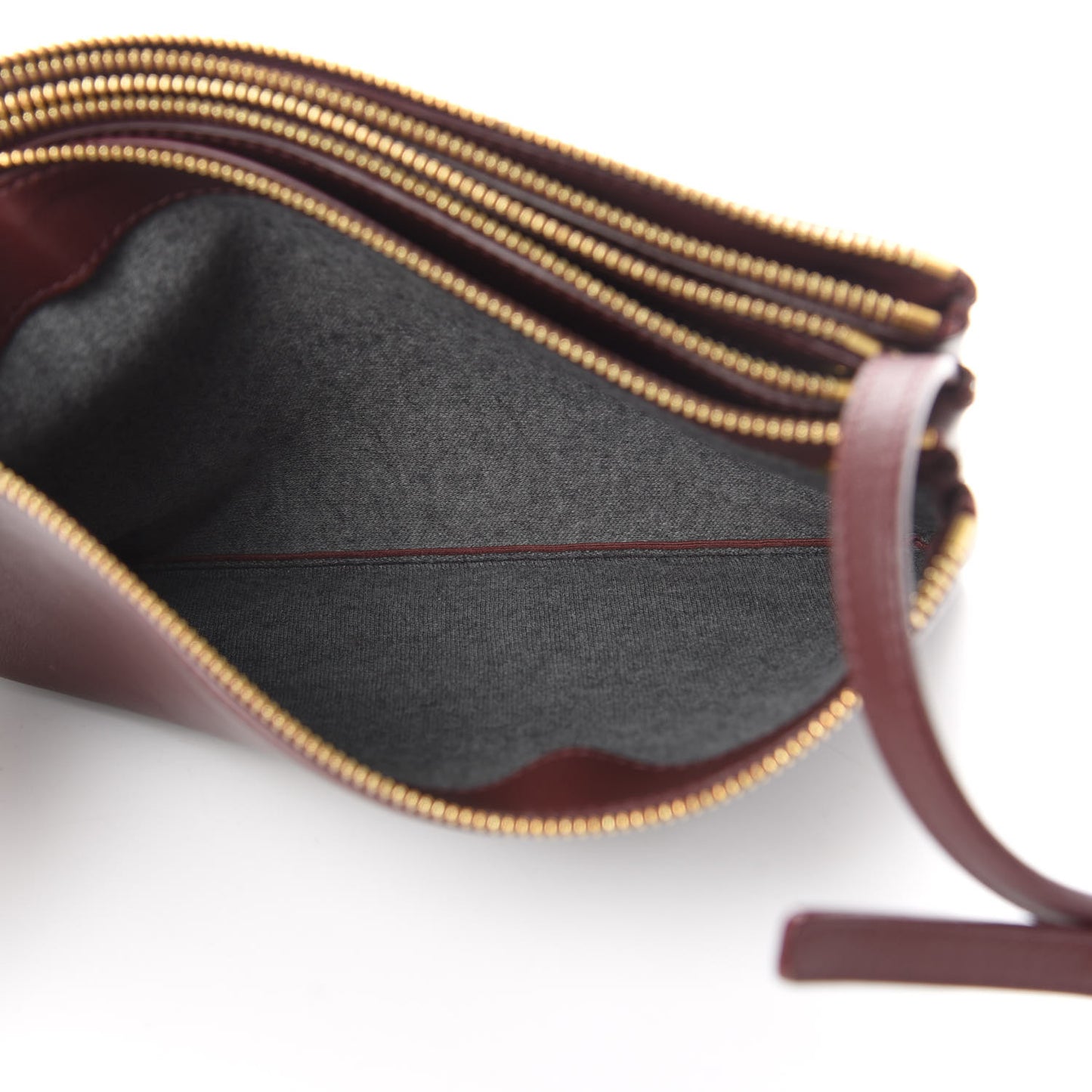 Lambskin Large Trio Crossbody Bag Burgundy