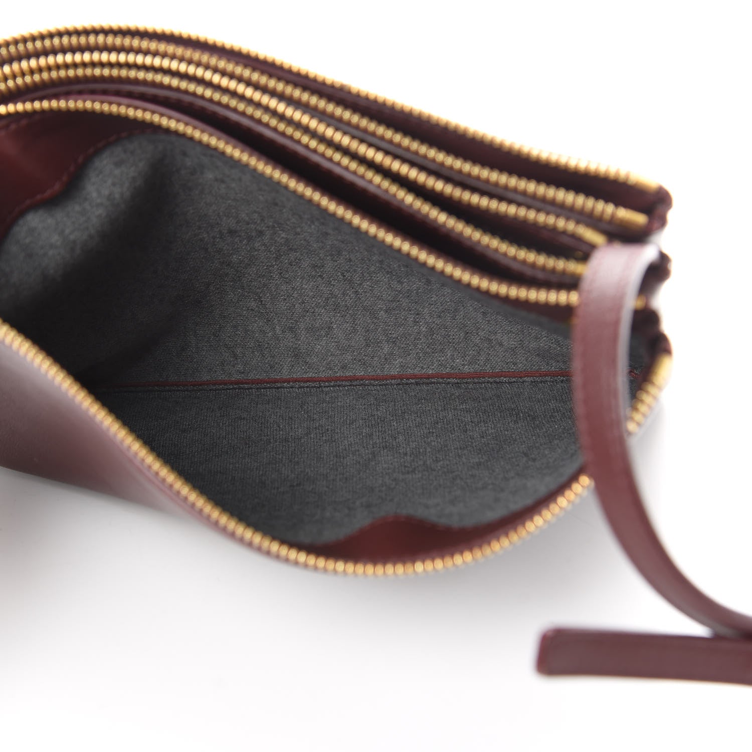 Celine Lambskin Large Trio Crossbody Bag Burgundy 7 of 16