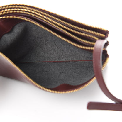 Celine Lambskin Large Trio Crossbody Bag Burgundy 7 of 16