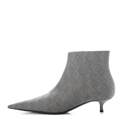 Balenciaga Wool Checked Knife Pointy Toe Boots 37 1 of 6